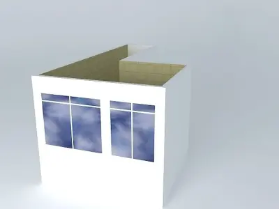 suhelenorkut building with windows and sky Free 3D model