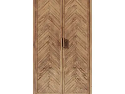 La Redoute NOTTINGHAM Solid Pine Wardrobe 3D model