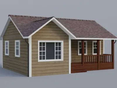 Low Poly house 8 Low-poly 3D model
