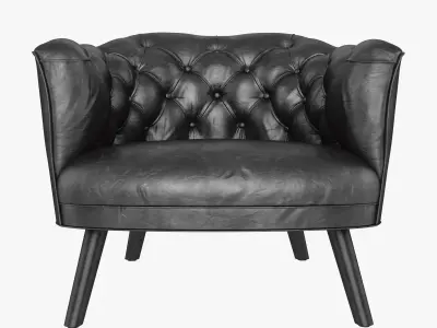 Arm Chair Black 3D model