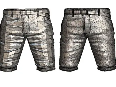 Red Shorts - Summer Casual Leg Wear  3D model