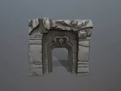 old gate Low-poly 3D model buy
