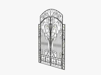 Gate-4 wrought iron gate 3D model