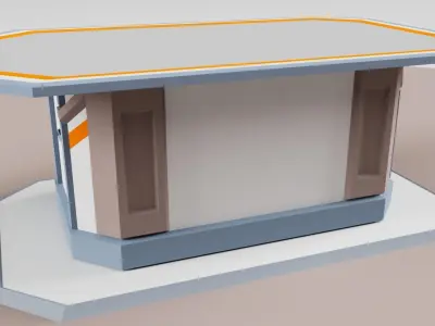 Sci-fi table  Low-poly 3D model