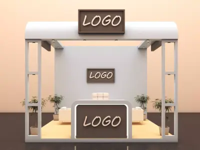 Modern Exhibition Stall Expo Booth Design 3D model