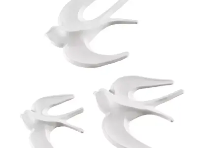 Swallow wall decor 3D model