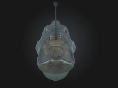 Luminous Predator Bioluminescent Creature Model 3D model purchase