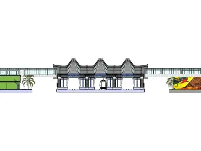 Sketchup Terminal A9 Project SKP DWG PIC 3D model