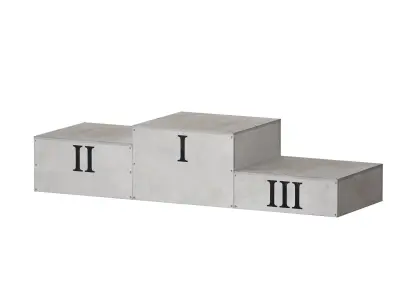 Award sports pedestal podium Plywood box 3D model