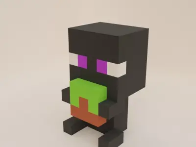 Enderman monster minecraft Low-poly 3D model