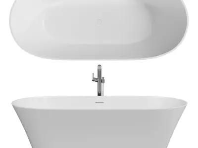 Bathtub Salini set of 5 models 3D model