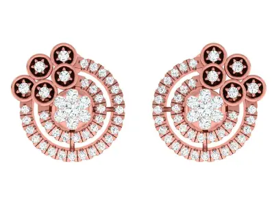 Light wt Women Diamond Earrings  3D print model