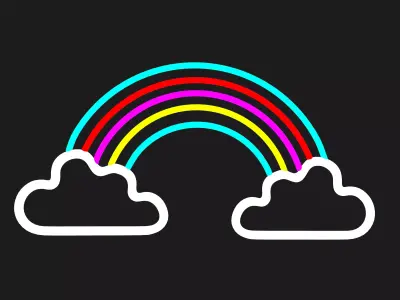 Rainbow Neon Light 3D model