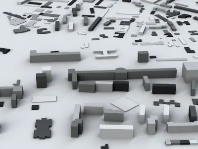 Kaliningrad Streets and Buildings 3D model