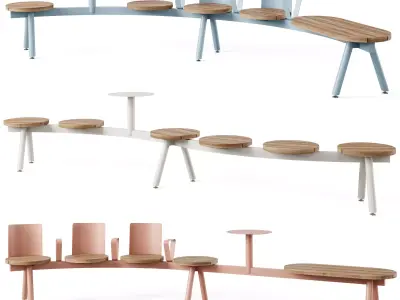 Park benches Morse by mmcite 3D model