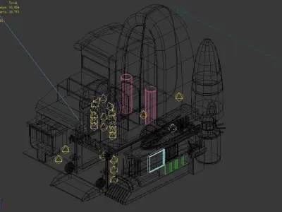 Spaceship - Building 01 3D model