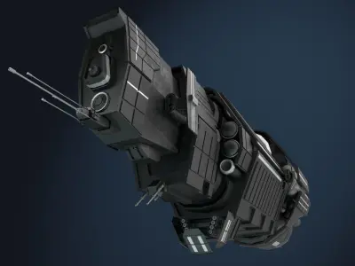 Light-cruiser Space Warship  3D model