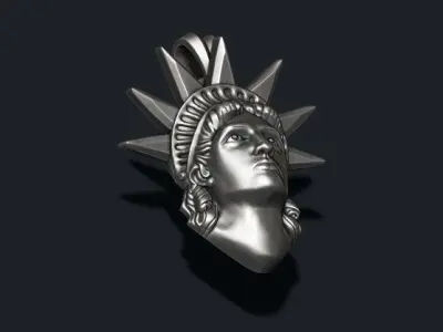 Liberty head pendant 3D print model