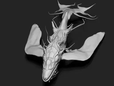 Space Whale 3D Print  3D print model