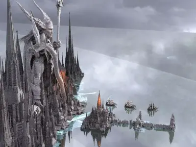 Lord Poseidon Port City Kit bash 3D model