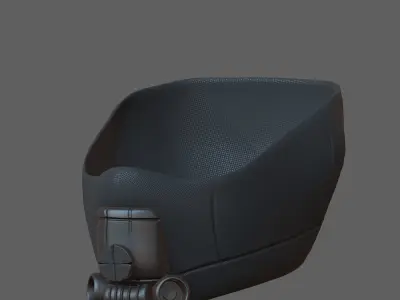 Gas mask helmet 3d model scifi Low-poly  Low-poly 3D model