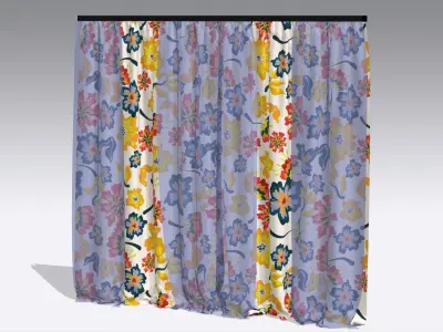 Curtain Low-poly 3D model