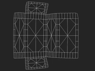 Red brick LOW poly model Low-poly 3D model
