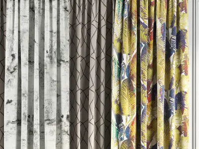 Curtain Set 72 3D model