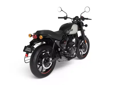 Royal Enfield Hunter 350 Tokyo Black - Realistic 3D Model Low-poly 3D model
