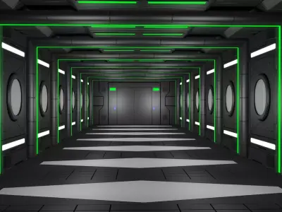 Sci Fi Corridor Lab 3D model