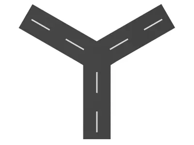 6 Types of Road Free 3D model