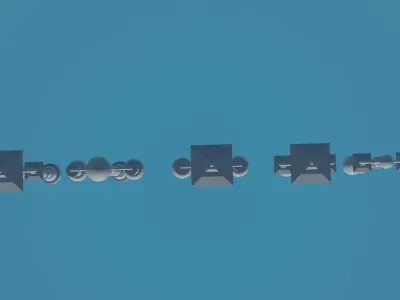Street lights lamp post 3D print model