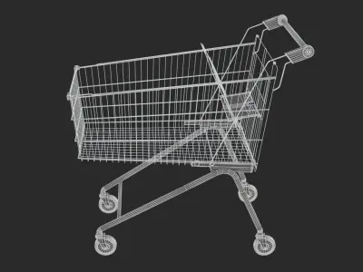 Supermarket - Shopping Cart 3D model
