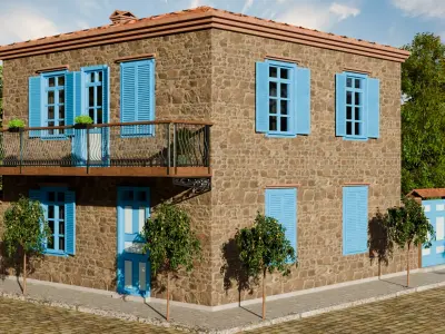 Mediterrenian House 01 3D model