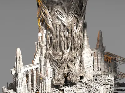 Celtic Great Tree Castle 3D model