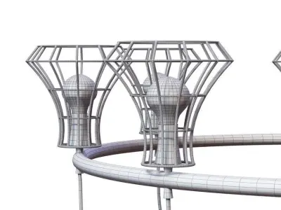 Queen Cage chandelier 3D model