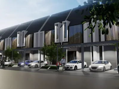 Modern Minimalist House Design 6x12 m  2 Floors SketchUp Only 3D model