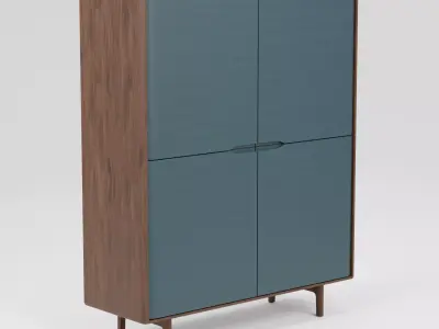 Wooden Highboard 3D Model Artisan Invito Highboard 3D model
