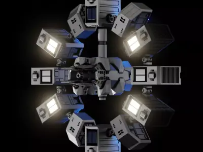 Endurence Interstellar Spaceship Low-poly 3D model