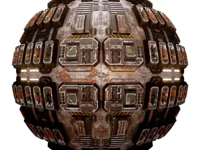 PBR Sci-Fi Industrial Texture 15 Low-poly 3D model