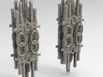 Sci fi Brazil Dark gate gear 3D model