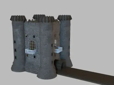 The Old castle Low-poly 3D model