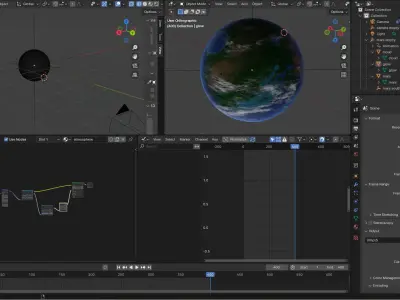 Scifi Terraforming Mars - animated 3D model