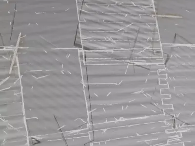 Damaged Corrugated Metal Sheet Texture PBR Seamless Texture