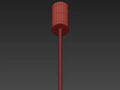 ABBACUS pendant light with three balls hanging from it 3D model