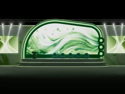 Modern Corporate Conference Stage Design 3D model