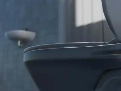 Simple Washroom and  Low-poly 3D model