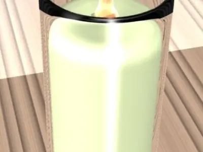 Wood Wick Candle 3D print model