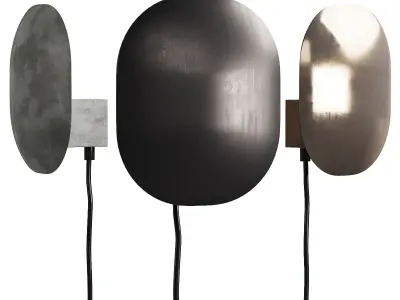 318 lighting fixtures 25 101 copenhagen Clam Wall Lamp 3D model