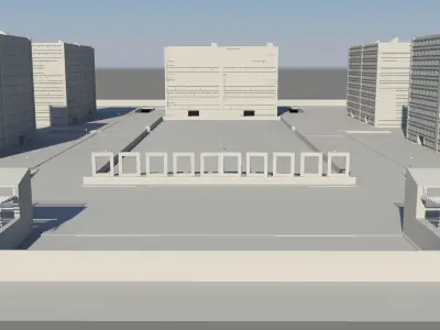 Housing society Free 3D model